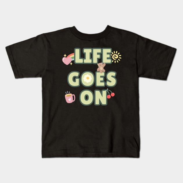 BTS Life Goes On Kids T-Shirt by Midori Dreams 